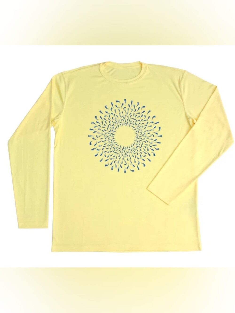 🦈🦈🦈 Shark Zen Hammerhead Mandala Performance Long Sleeve Shirt - Size S